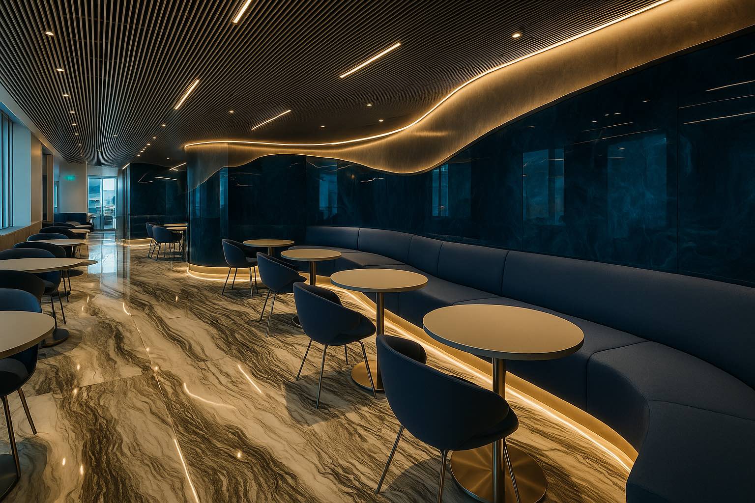 リラックスできるラウンジ空間